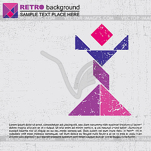 Tangram human - royalty-free vector image