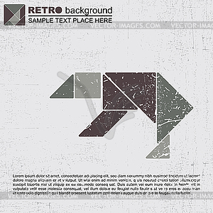 Tangram bear - vector clipart