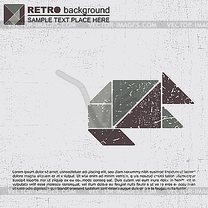 Tangram animal - vector image