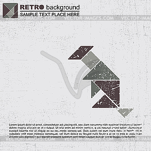 Tangram animal - color vector clipart