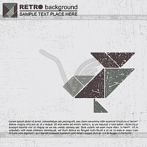 Tangram bird - vector image