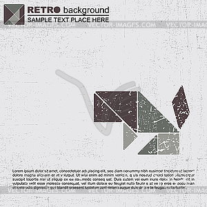 Tangram animal - vector EPS clipart
