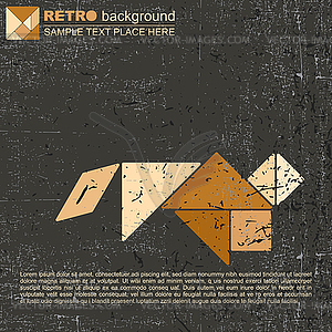 Tangram животных - изображение векторного клипарта