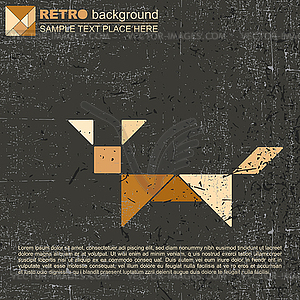 Tangram animal - vector clip art