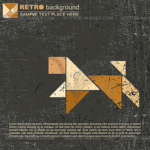 Tangram animal - vector clipart