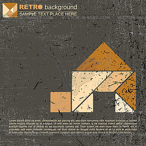 Tangram дом - рисунок в векторе
