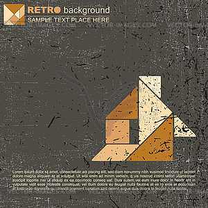 Tangram house - vector clipart