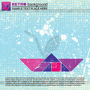 Tangram корабль - векторная иллюстрация