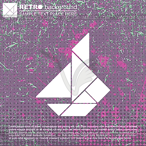 Tangram ship - vector clip art