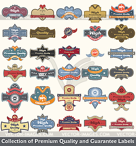 Premium quality and guarantee label collection - vector clipart