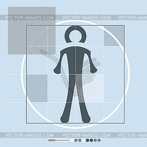 Man in circle - vector image