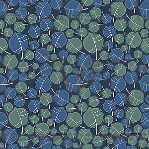 Floral seamless pattern of leaves - vector EPS clipart