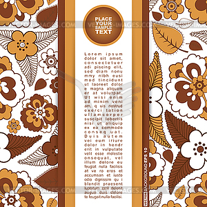 Card with flowers - vector image