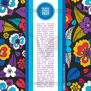 Card with flowers - vector image