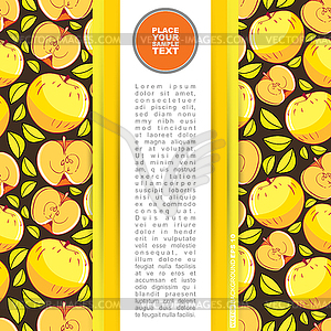 Card with apple - vector clipart