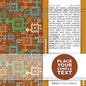 Card with decorative elements - color vector clipart