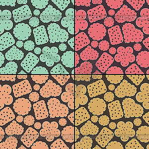 Set of four cookies seamless pattern - vector EPS clipart