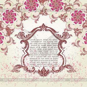 Elegance vintage invitation card - vector image