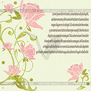 Stylish floral background - vector clipart