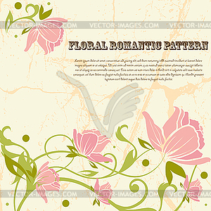 Stylish floral background - vector image