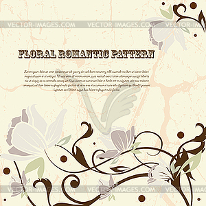 Floral romantic pattern - vector clipart