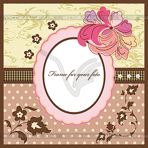 Floral vintage frame - vector clipart