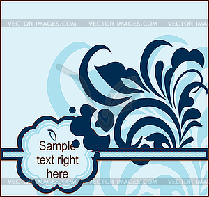 Floral postcard - vector clipart