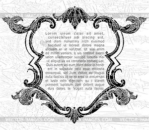 Frame for Elegance vintage invitation card  - vector clip art