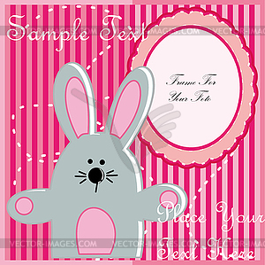 Детские открытки с кроликом - изображение в векторе / векторный клипарт