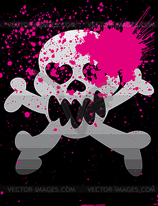 Skull on grunge background  - vector image