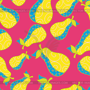 Seamless pattern with pears  - vector clipart
