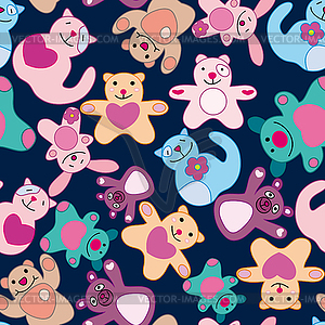 Seamless animal pattern  - vector clipart