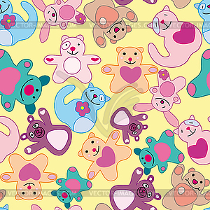 Seamless animal pattern  - vector image