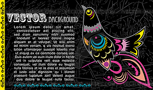 Retro grunge background with bird - vector clipart