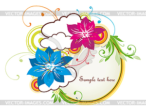 Floral frame  - vector clipart