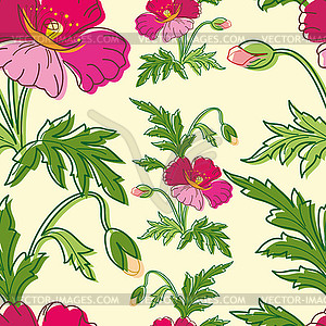 Floral Seamless Background with Flowers  - stock vector clipart