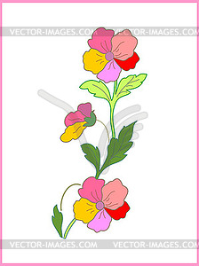 Card with beautiful flower  - vector clip art