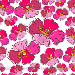 Stylish beautiful bright floral seamless pattern - vector image