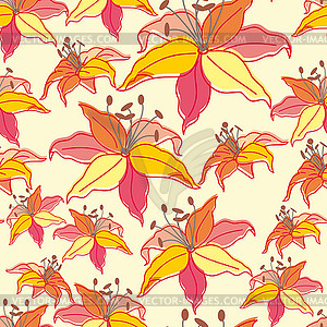 Floral seamless background pattern  - royalty-free vector image