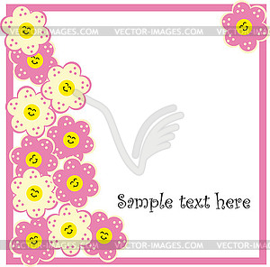 Beautiful spring background with flowers  - vector clipart