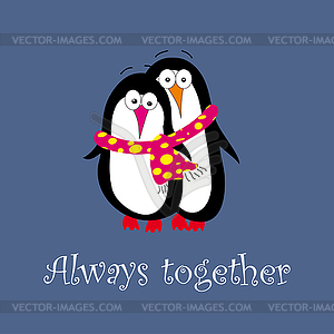 A cartoon penguin  - vector clip art