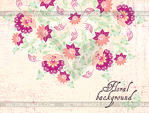 Floral background, greeting card  - vector image