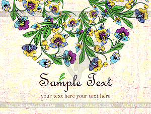 Floral background, greeting card  - vector clipart