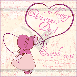 Valentine Greeting Card  - vector clipart