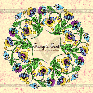 Floral background, greeting card  - vector image