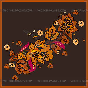 Floral element of ornament  - vector clip art