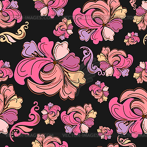 Floral seamless background pattern  - vector clipart