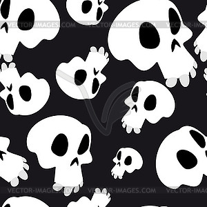 White skulls seamless  - vector clip art