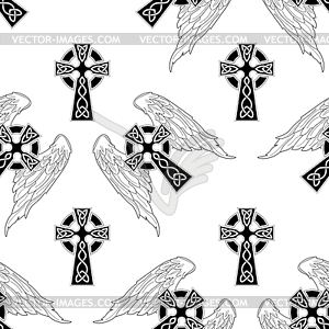 Seamless background of crosses - vector clipart / vector image