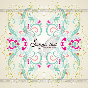 Vintage card design for greeting card, invitation - color vector clipart